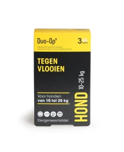 Duo -Op Hond 10 - 25 Kg - Anti vlooien en tekenmiddel - 3 pip Van 10 Tot 25kg