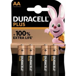 Duracell Batterij Mainline Plus Aa 4 St - Batterijen -