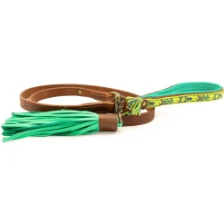 Dwam Looplijn Boho Diego Groen - Hondenriem