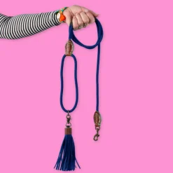 Dwam Looplijn Buster Touw Blauw - Hondenriem