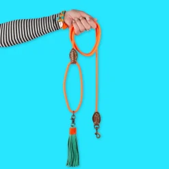 Dwam Looplijn Carrot Cake Touw - Hondenriem - 155x1.4 cm Oranje