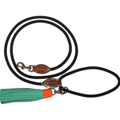 Dwam Looplijn Sand Touw - Hondenriem - 155x1 cm Zwart