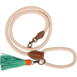 Dwam Looplijn Sand Touw - Hondenriem - 155x1.4 cm Zand