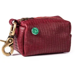 Dwam Poepzakjes Houder Bonnie - Hondenpoepzakjes - 8x17 cm Bordeaux
