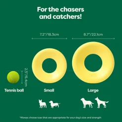 Earth Rated Flyer Toy - Hondenspeelgoed - Geel L