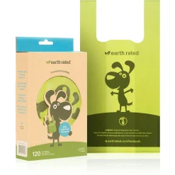 Earth Rated Poepzakjes Met Handvat - Hondenpoepzakjes - 34.2x17.7 cm Groen 120 stuks