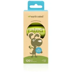 Earth Rated Poepzakjes Navulling Box Geurloos - Hondenpoepzakjes - 33.03x22.86 cm Groen 8x15 stuks