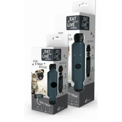 Eat Slow Feed And Treat Roller Anti-Schrok Grijs&Zwart - Hondenvoerbak