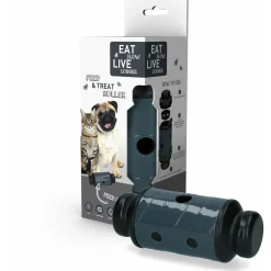 Eat Slow Feed And Treat Roller Anti-Schrok Grijs&Zwart - Hondenvoerbak