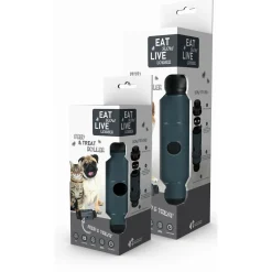 Eat Slow Feed And Treat Roller Anti-Schrok Grijs&Zwart - Hondenvoerbak