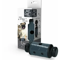 Eat Slow Feed And Treat Roller Anti-Schrok Grijs&Zwart - Hondenvoerbak