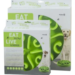 Eat Slow Live Longer Anti-Schrok Voerbak Groen - Hondenvoerbak