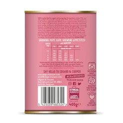 Edgard&Cooper Blik Duck Chicken Puppy - Hondenvoer - Eend Kip Banaan 400 g Graanvrij