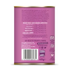 Edgard&Cooper Blik Game Duck Adult - Hondenvoer - Wild Eend Rode Biet 400 g Graanvrij