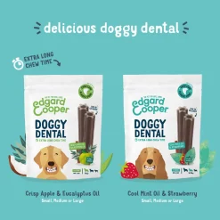 Edgard&Cooper Doggy Dental Aardbei&Mint - Hondensnacks