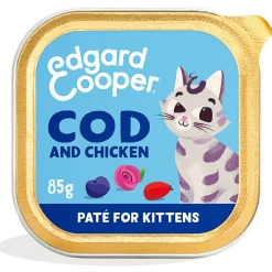 Edgard&Cooper Kuipje  Paté Voor Kittens - Kattenvoer - Kabeljauw Kip 85 g