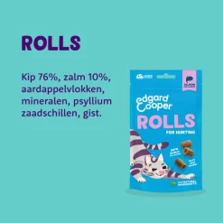 Edgard&Cooper Rolls - Kattensnack - Zalm 45 g