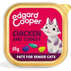 Edgard&Cooper Senior Paté - Kattenvoer - Kip Kalkoen 85 g