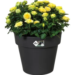 Elho Bloempot Green Basics Top Planter Rond Zwart - Buitenpot