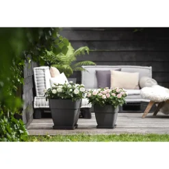 Elho Bloempot Vibia Campana Vierkant Grijs - Buitenpot