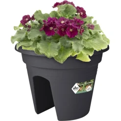 Elho Plantenbak Green Basics Flower Bridge Rond - Plantenbak - Ø29x22 cm Zwart
