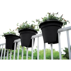 Elho Plantenbak Green Basics Flower Bridge Rond - Plantenbak - Ø29x22 cm Zwart