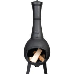Esschert's Garden Terraskachel - Tuinhaarden - Ø39x105 cm Zwart
