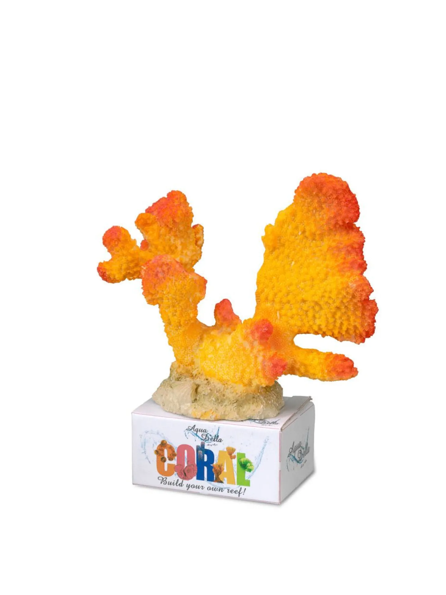 Europet Bernina Decor Koraal L - Aquarium - Ornament - 16x15x8 cm Geel Oranje