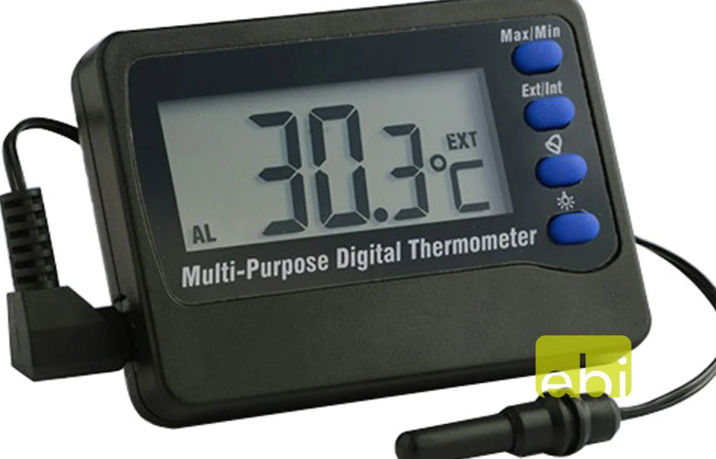 Europet Bernina Digitale Thermometer - Aquarium Toebehoren - Zwart Alarm -50 Tot 70 °c