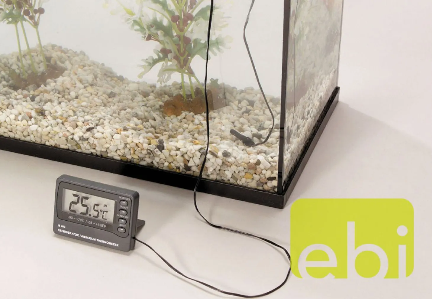 Europet Bernina Digitale Thermometer - Aquarium Toebehoren - Zwart Alarm -50 Tot 70 °c