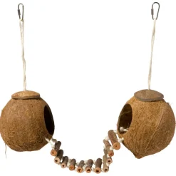 Europet Bernina Knaaghuisje Kokosnoot Met Ladder - Kooi Accessoire