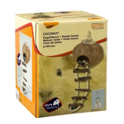 Europet Bernina Knaaghuisje Kokosnoot Met Ladder - Kooi Accessoire