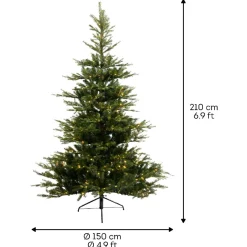 Everlands Kerstboom Grandis Fir Prelit Groen - Kerstboom
