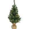 Everlands Kunstkerstboom Mini Imperial Prelit - Kerstboom - Ø35x60 cm Groen Warm Wit