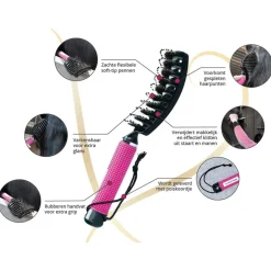 Excellent Supreme Borstel - Paardenvachtverzorging - 25 cm Zwart Staart-En Manenborstel Voor Paarden