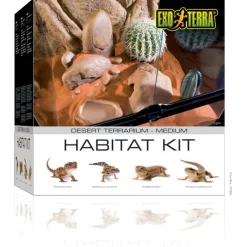 Exo Terra Habitat Kit Desert Medium - Terraria - 45x45x45 cm Zwart
