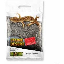 Exo Terra Stone Desert Substraat Bahariya Black - Voedingsbodem - 5 kg Zwart