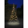 Fairybell Vlaggenmast Kerstboom - Kerstverlichting - 200 cm Warm Wit 300 led