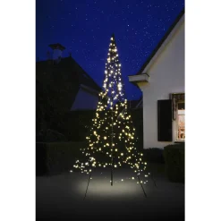 Fairybell Vlaggenmast Kerstboom - Kerstverlichting - 3 m Warm Wit 360 led