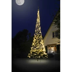Fairybell Vlaggenmast Kerstboom - Kerstverlichting - 600 cm Warm Wit 900 led