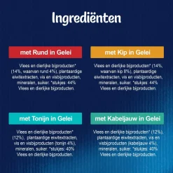 Felix Multibox Elke Dag Feest Mix Selectie In Gelei - Kattenvoer - Rund Tonijn Kip 80x85 g