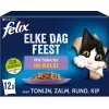 Felix Multipack Elke Dag Feest Mix Selectie In Gelei - Kattenvoer - Rund Kip Tonijn 12x85 g