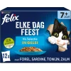 Felix Multipack Elke Dag Feest Vis Selectie In Gelei 7+ Senior - Kattenvoer - Forel Sardines Tonijn 12x85 g
