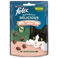 Felix Naturally Delicious - Kattensnack - Zalm Spinazie 50 g