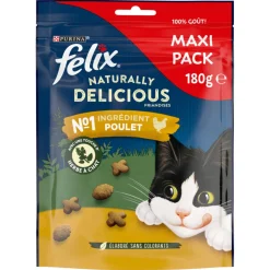 Felix Naturally Delicious Catnip - Maxi Pack - Kattensnack - Kip 180 g