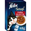 Felix Soup Farm Selectie - Kattenvoer - Rund Kip Lam 6x48 g