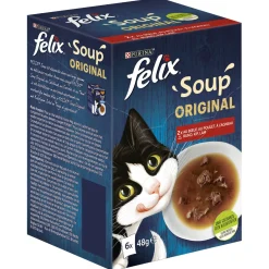Felix Soup Farm Selectie - Kattenvoer - Rund Kip Lam 6x48 g