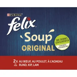 Felix Soup Farm Selectie - Kattenvoer - Rund Kip Lam 6x48 g
