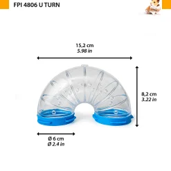 Ferplast Bocht U 180 Graden Fpi 4806 - Dierenverblijf - Ø6x15.2x8.2 cm Assorti
