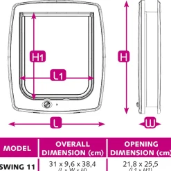 Ferplast Dierenluik Swing Wit - Kattenluik